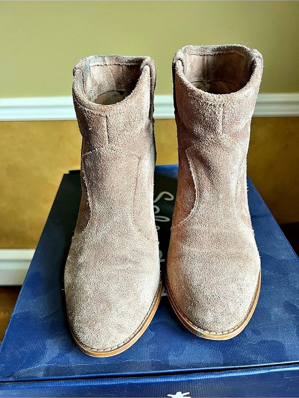Splendid Lakota Heeled Ankle Boots in Beige US 9 M